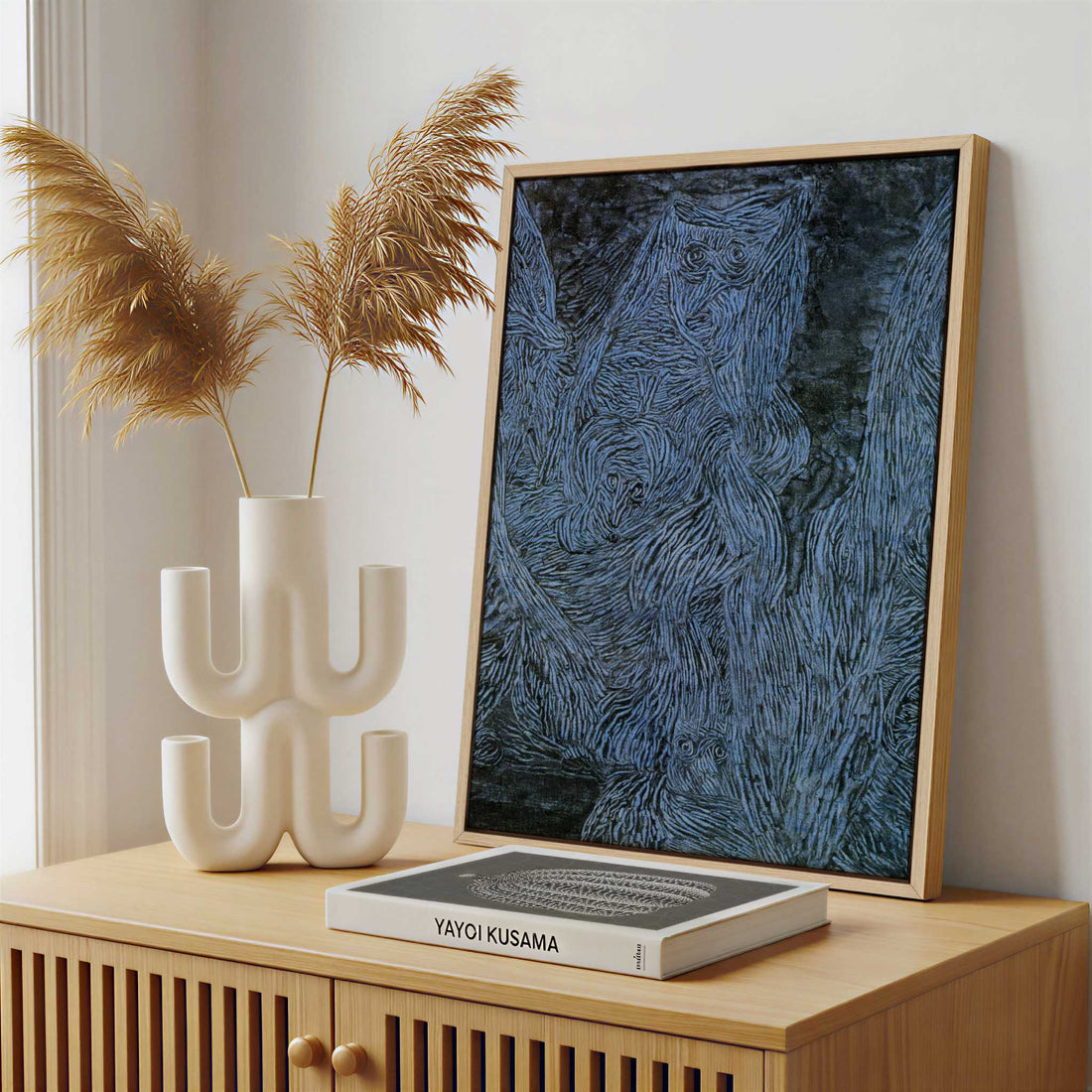 Framed Canvas - Framed canvas in a stylish interior setting