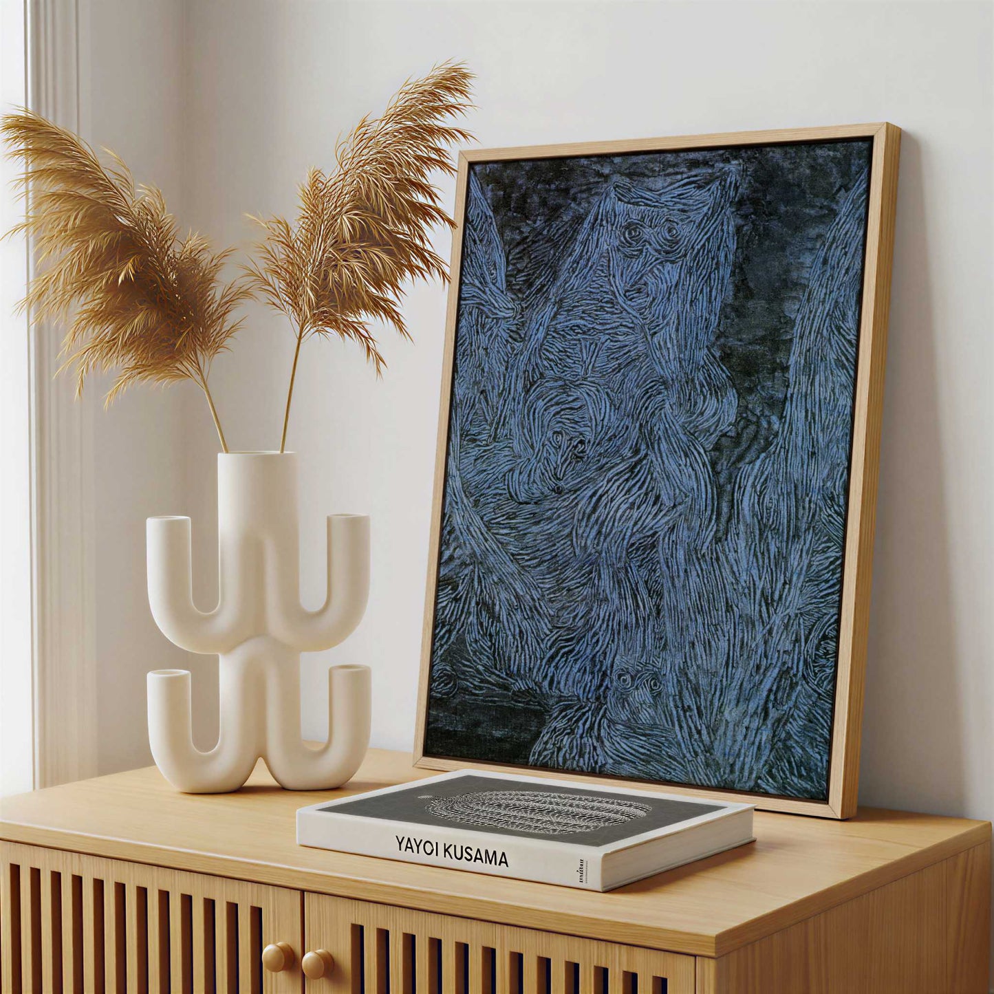 Framed Canvas - Framed canvas in a stylish interior setting