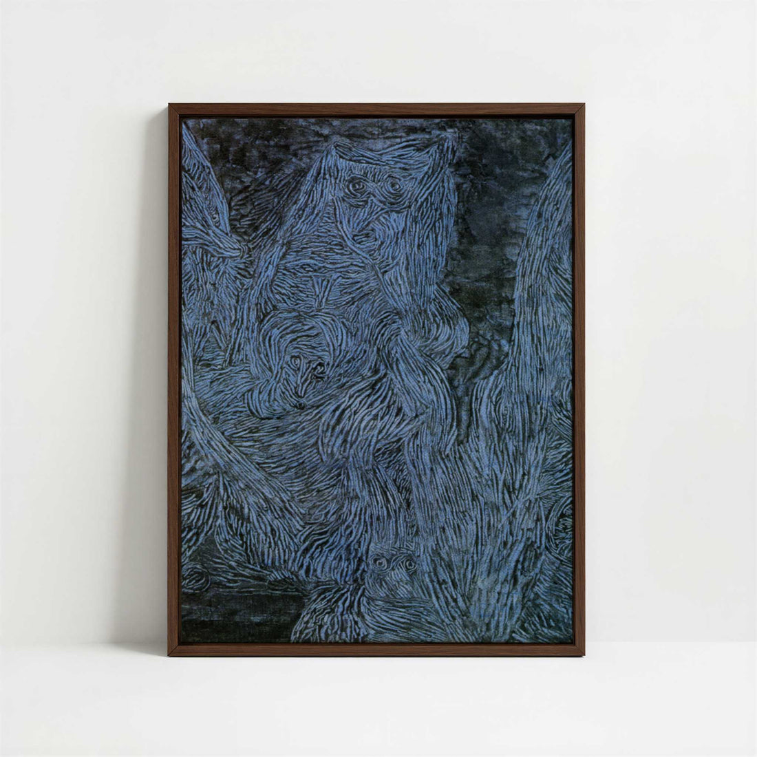 Framed Canvas - Framed canvas in dark wood color frame