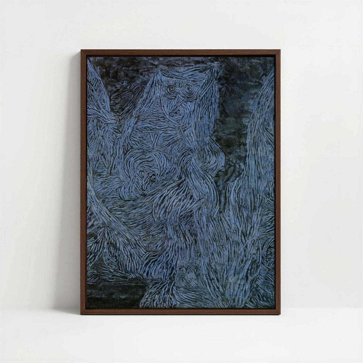 Framed Canvas - Framed canvas in dark wood color frame