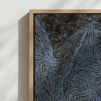 Framed Canvas - Close-up detail and texture of the framed canvas