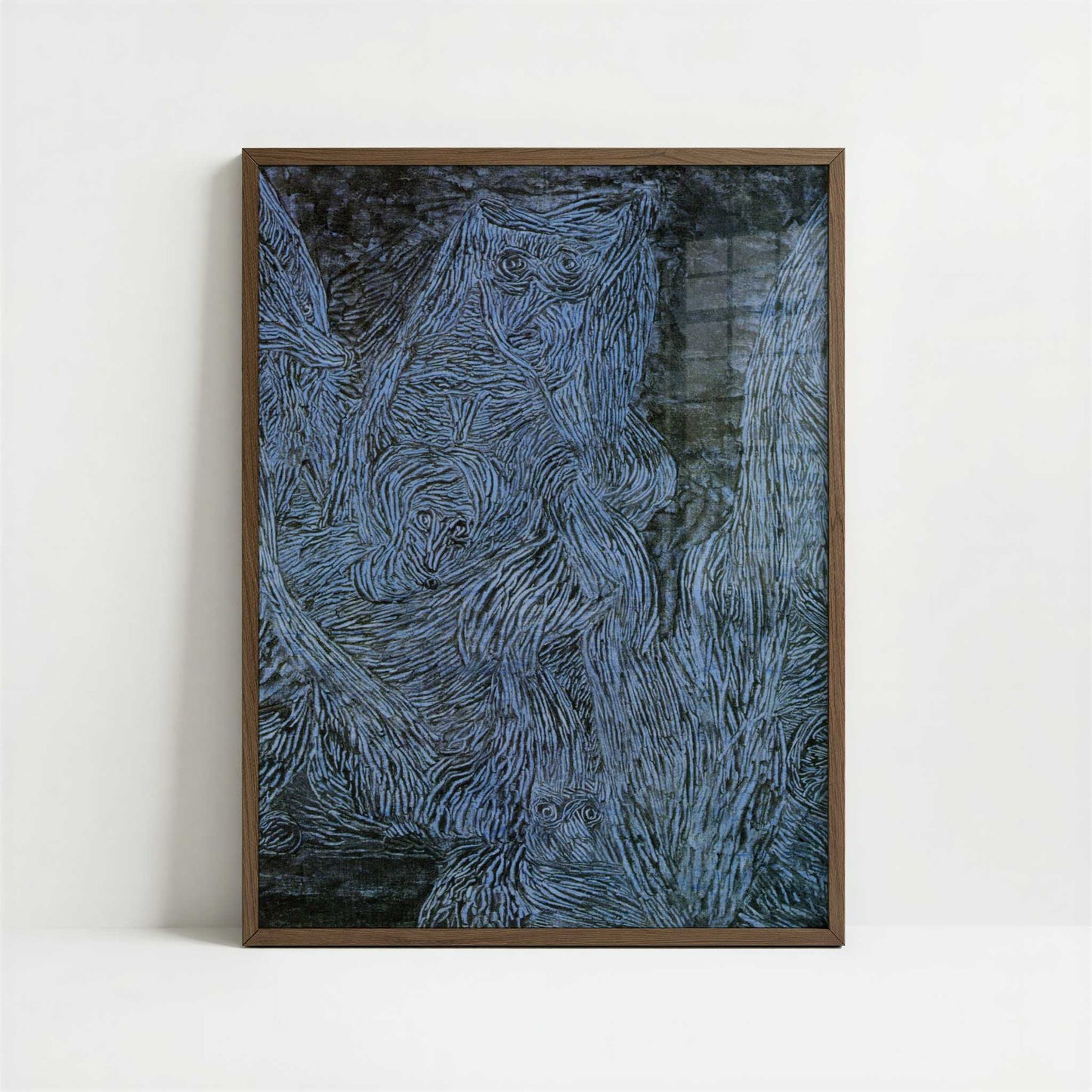 Walpurgis Night (1935) by Paul Klee – Art Print - Art print in dark wood frame