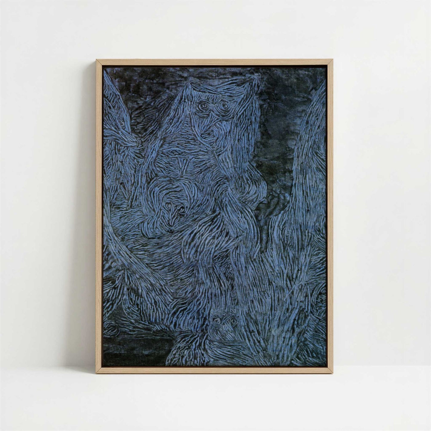 Framed Canvas - Framed canvas in oak color frame
