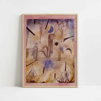 Warning of the Ships (1917) by Paul Klee – Art Print - Art print in oak frame