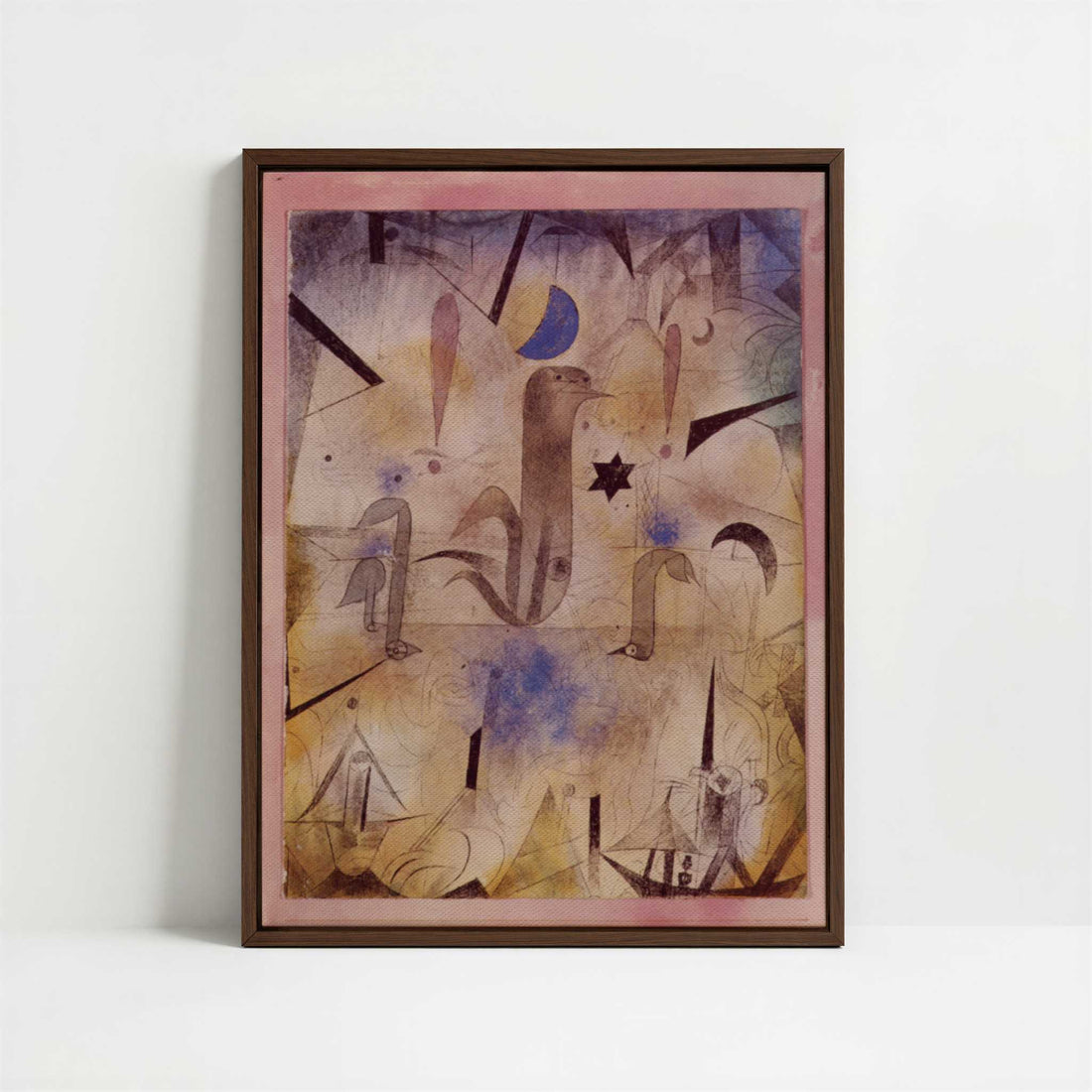 Framed Canvas - Framed canvas in dark wood color frame