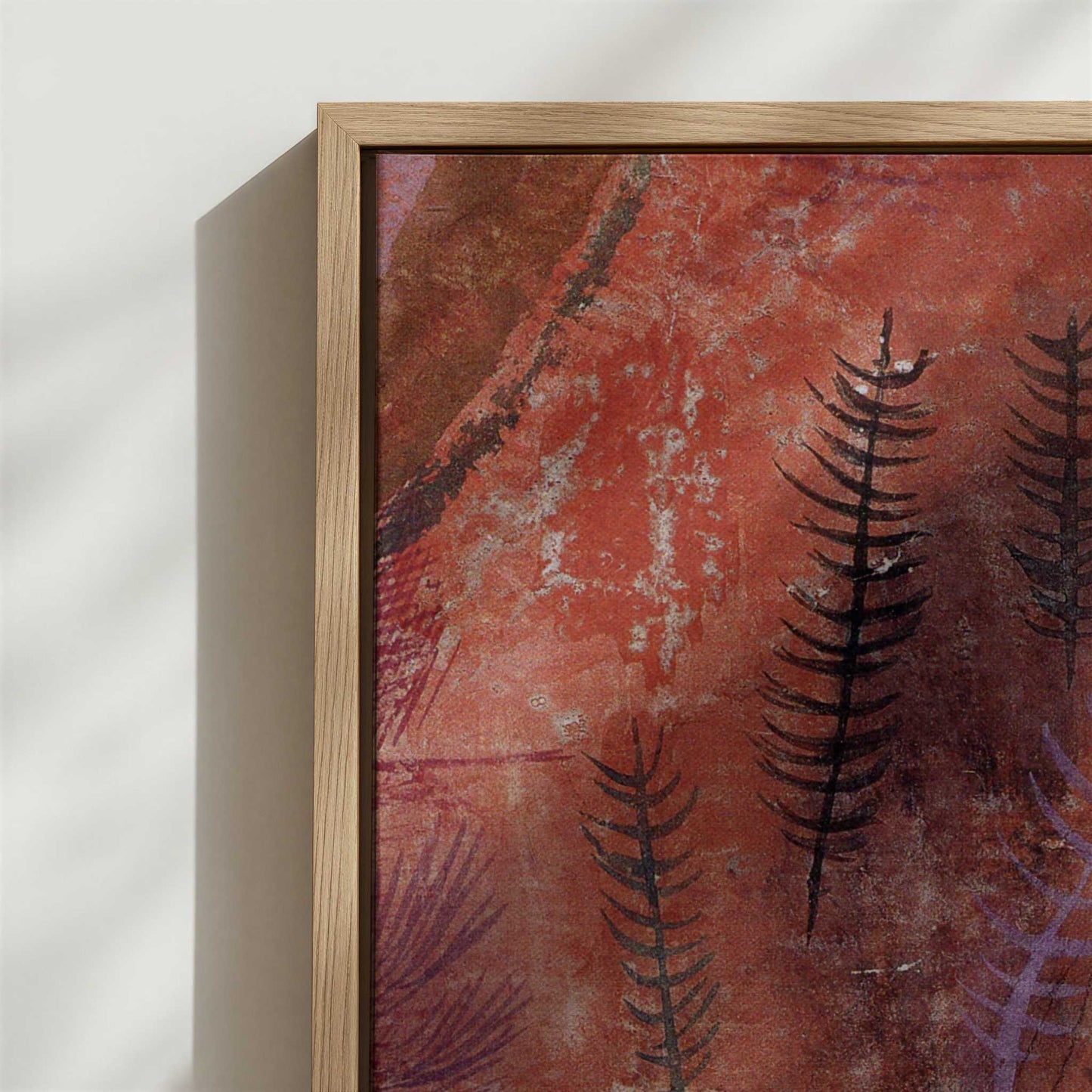 Framed Canvas - Close-up detail and texture of the framed canvas