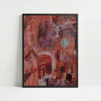 With the Lark Ascending (1918) by Paul Klee – Art Print - Art print in black frame