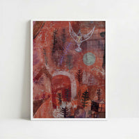 With the Lark Ascending (1918) by Paul Klee – Art Print - Art print in white frame