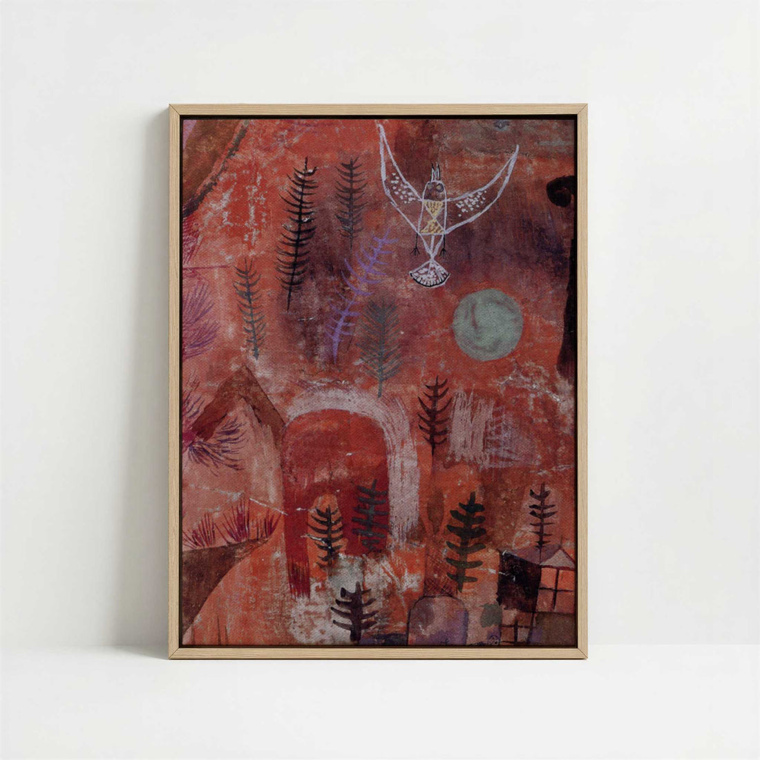 Framed Canvas - Framed canvas in oak color frame