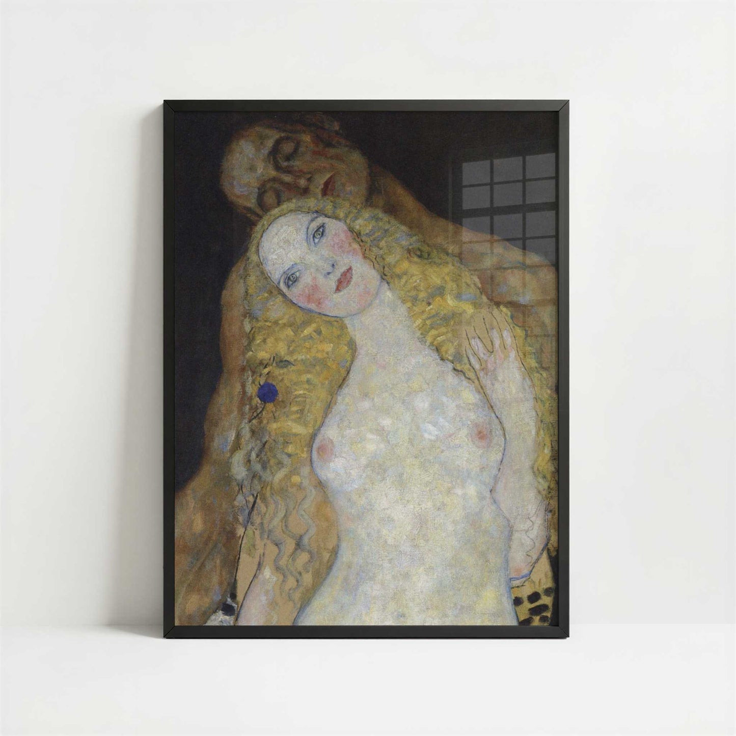 Adam & Eve (1917-18) by Gustav Klimt – Art Print - Art print in black frame