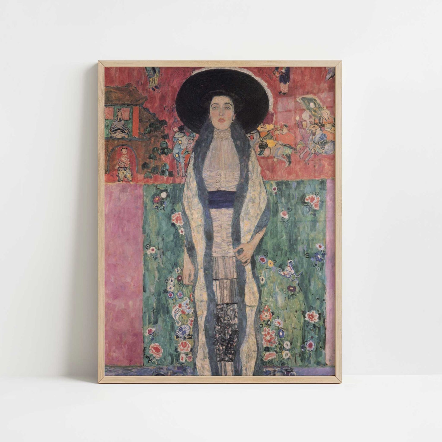 Adele Bloch-Bauer II (1912) by Gustav Klimt – Art Print - Art print in oak frame