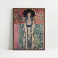 Adele Bloch-Bauer II (1912) by Gustav Klimt – Art Print - Art print in dark wood frame