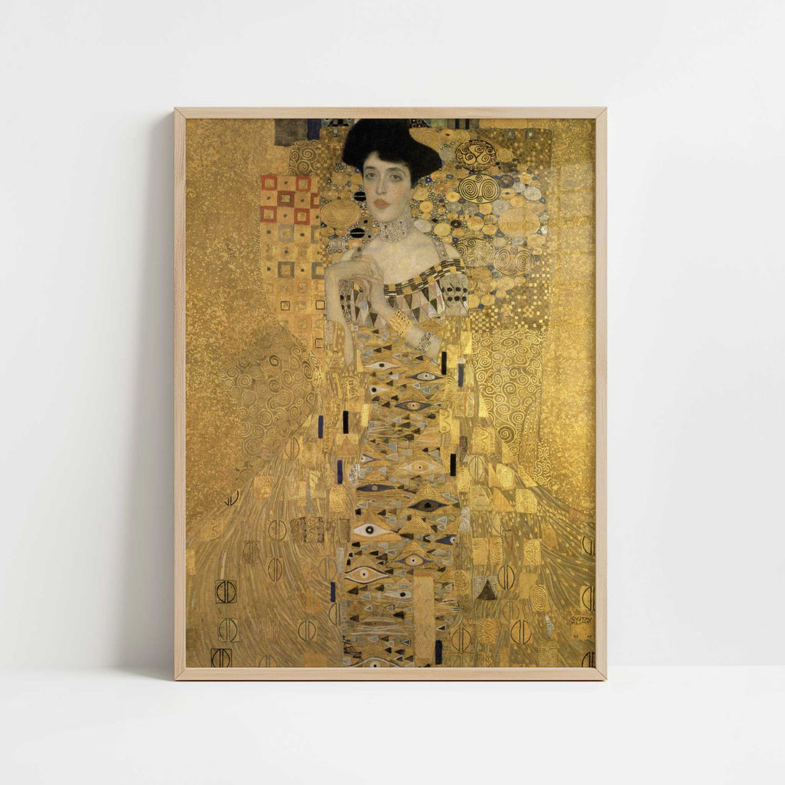 Adele Bloch-Bauer I (1907) by Gustav Klimt – Art Print - Art print in oak frame