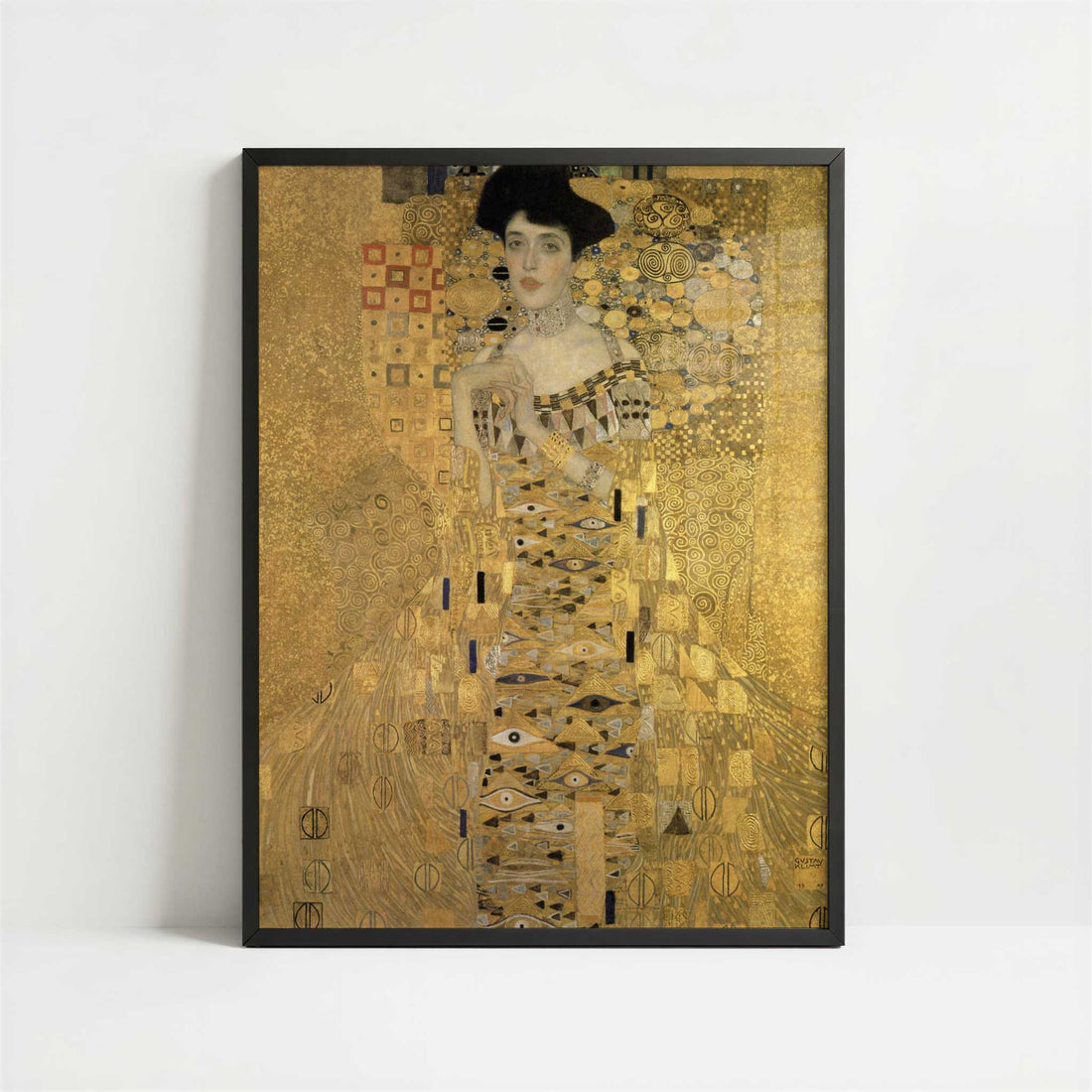 Adele Bloch-Bauer I (1907) by Gustav Klimt – Art Print - Art print in black frame