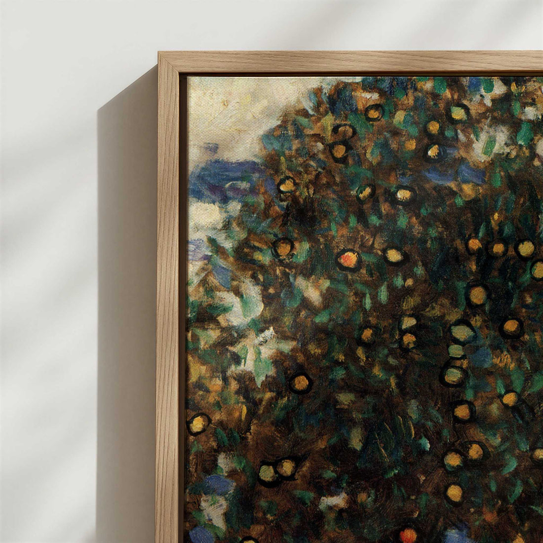 Framed Canvas - Close-up detail and texture of the framed canvas