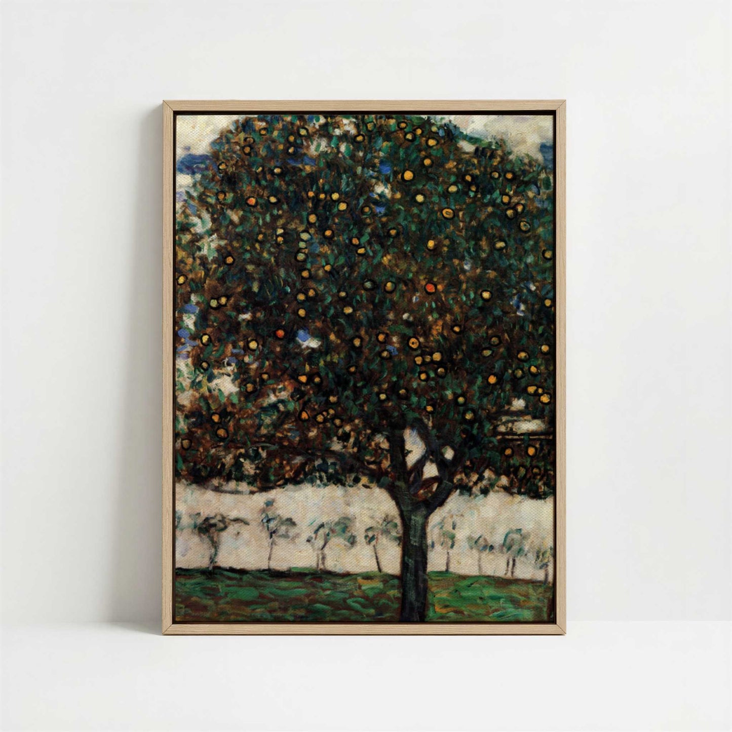 Framed Canvas - Framed canvas in oak color frame