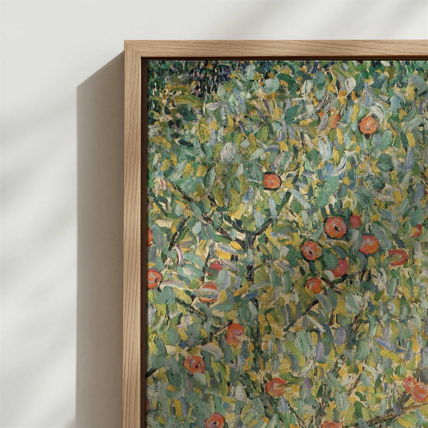 Framed Canvas - Close-up detail and texture of the framed canvas