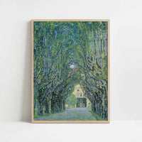 Avenue in Schloss Kammer Park (1912) by Gustav Klimt – Art Print - Art print in oak frame