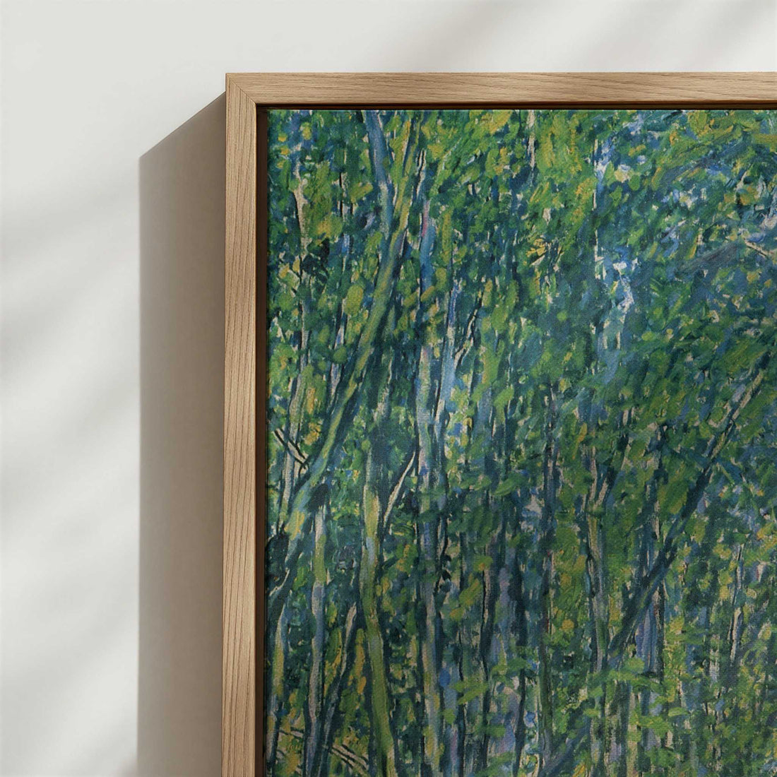 Framed Canvas - Close-up detail and texture of the framed canvas