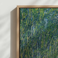 Framed Canvas - Close-up detail and texture of the framed canvas