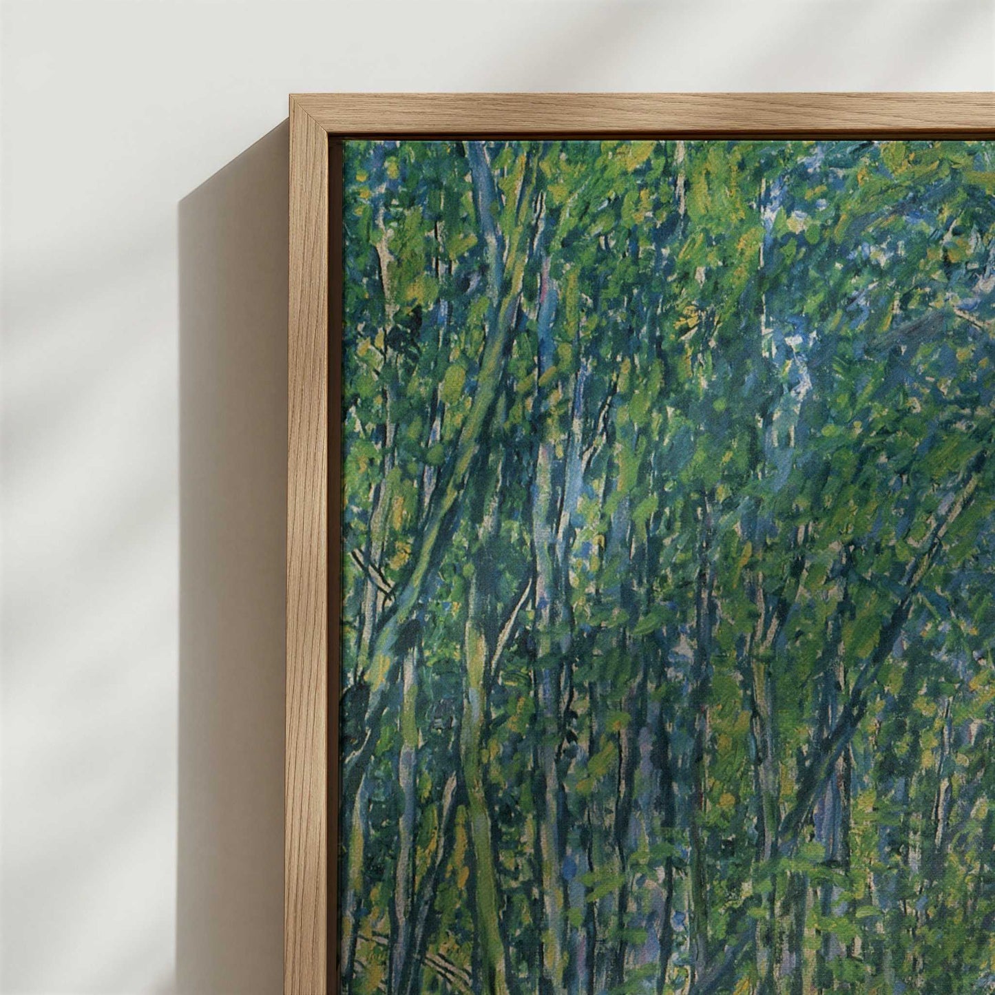 Framed Canvas - Close-up detail and texture of the framed canvas