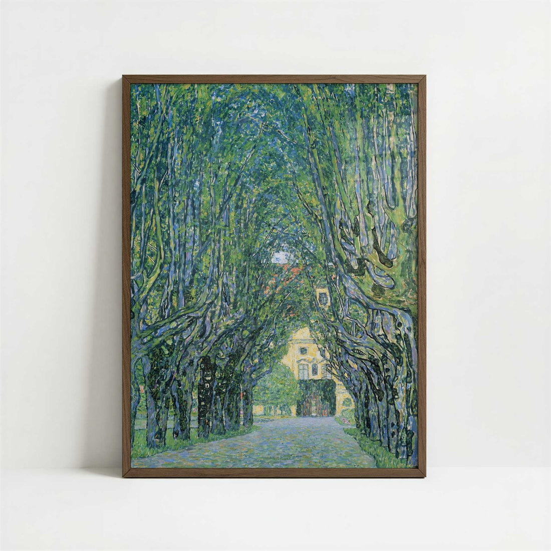 Avenue in Schloss Kammer Park (1912) by Gustav Klimt – Art Print - Art print in dark wood frame