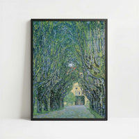 Avenue in Schloss Kammer Park (1912) by Gustav Klimt – Art Print - Art print in black frame