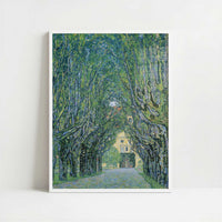 Avenue in Schloss Kammer Park (1912) by Gustav Klimt – Art Print - Art print in white frame