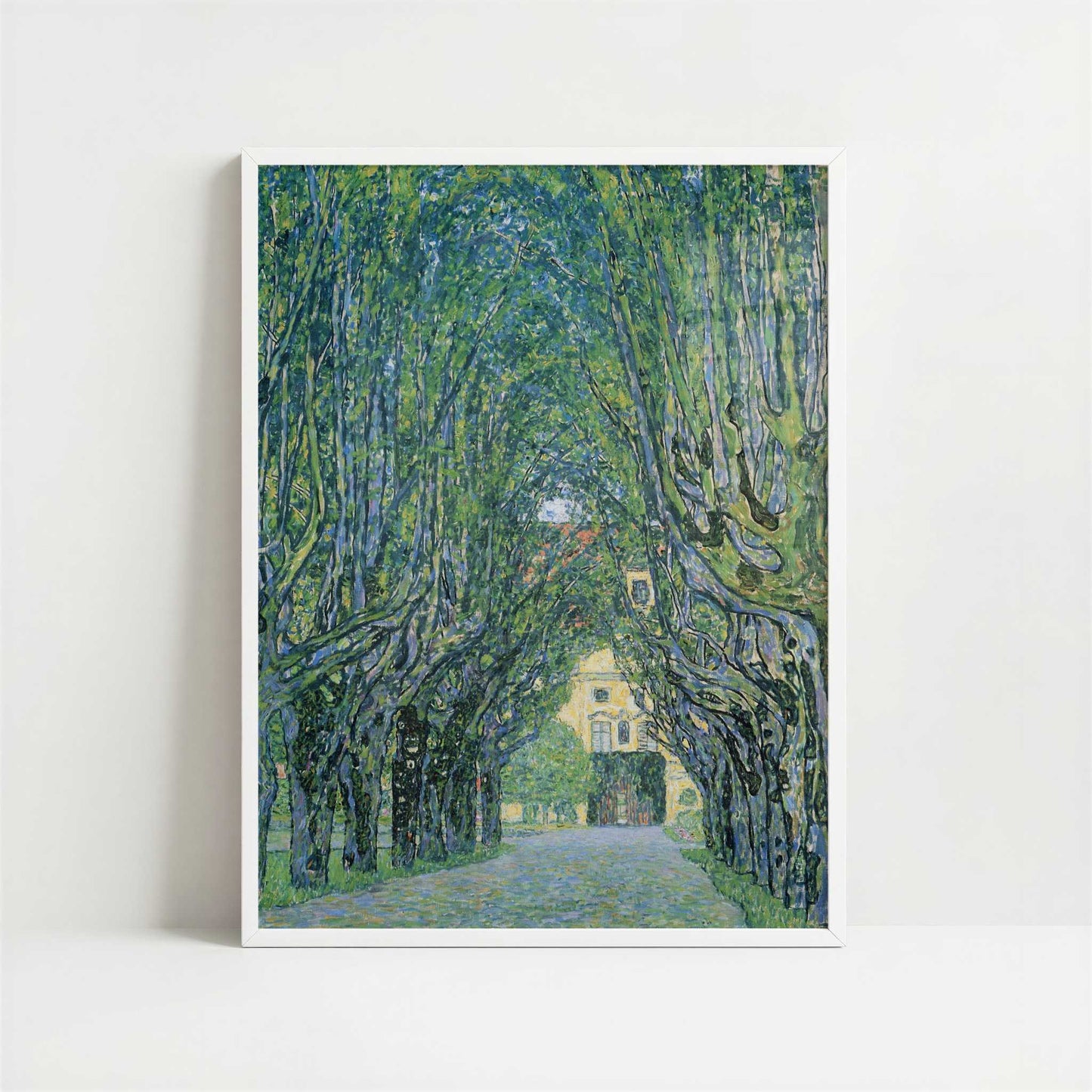 Avenue in Schloss Kammer Park (1912) by Gustav Klimt – Art Print - Art print in white frame