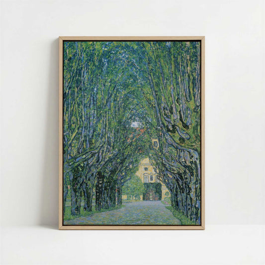 Framed Canvas - Framed canvas in oak color frame