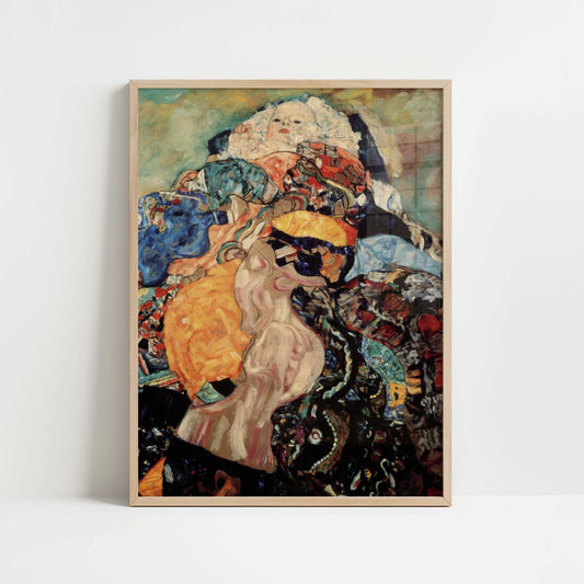 Baby (1917-18) by Gustav Klimt – Art Print - Art print in oak frame