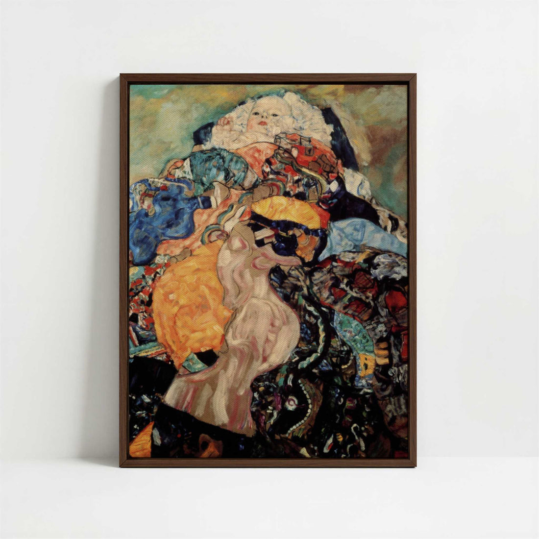 Framed Canvas - Framed canvas in dark wood color frame