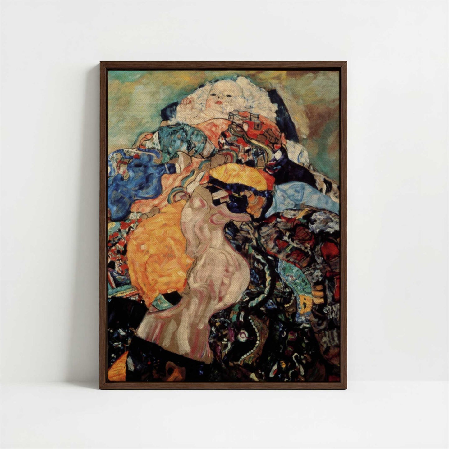 Framed Canvas - Framed canvas in dark wood color frame