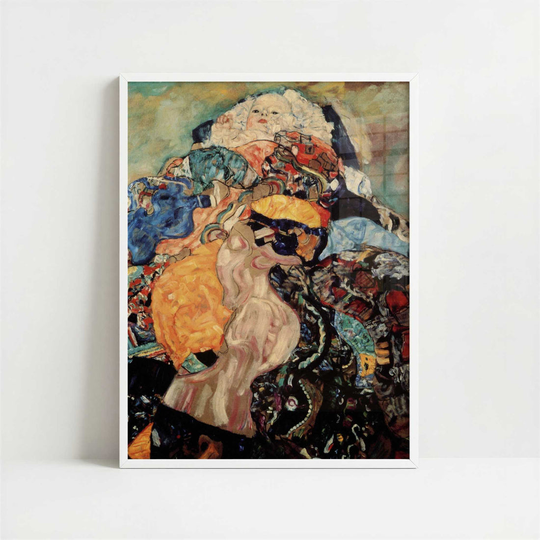 Baby (1917-18) by Gustav Klimt – Art Print - Art print in white frame