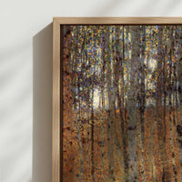 Framed Canvas - Close-up detail and texture of the framed canvas