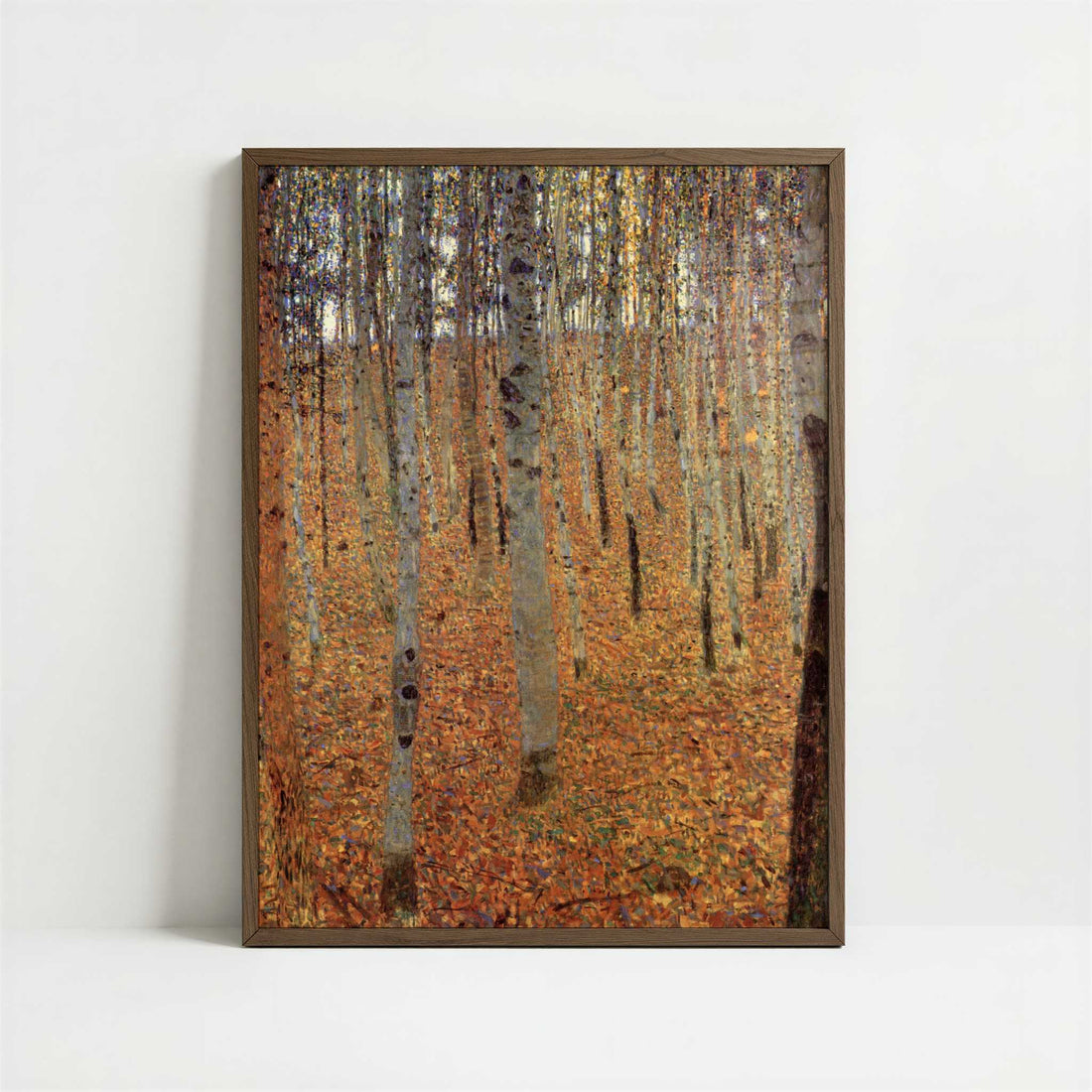 Beech Forest I (1902) by Gustav Klimt – Art Print - Art print in dark wood frame
