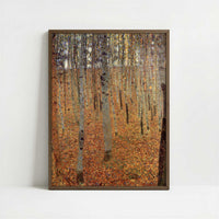 Beech Forest I (1902) by Gustav Klimt – Art Print - Art print in dark wood frame