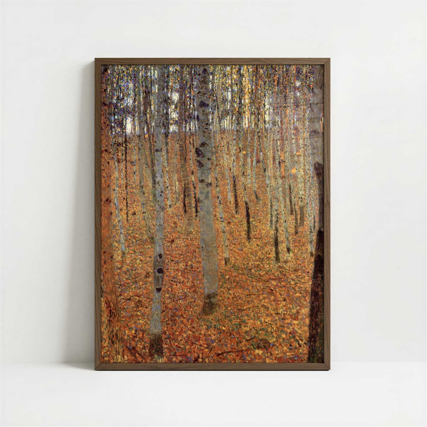Beech Forest I (1902) by Gustav Klimt – Art Print - Art print in dark wood frame