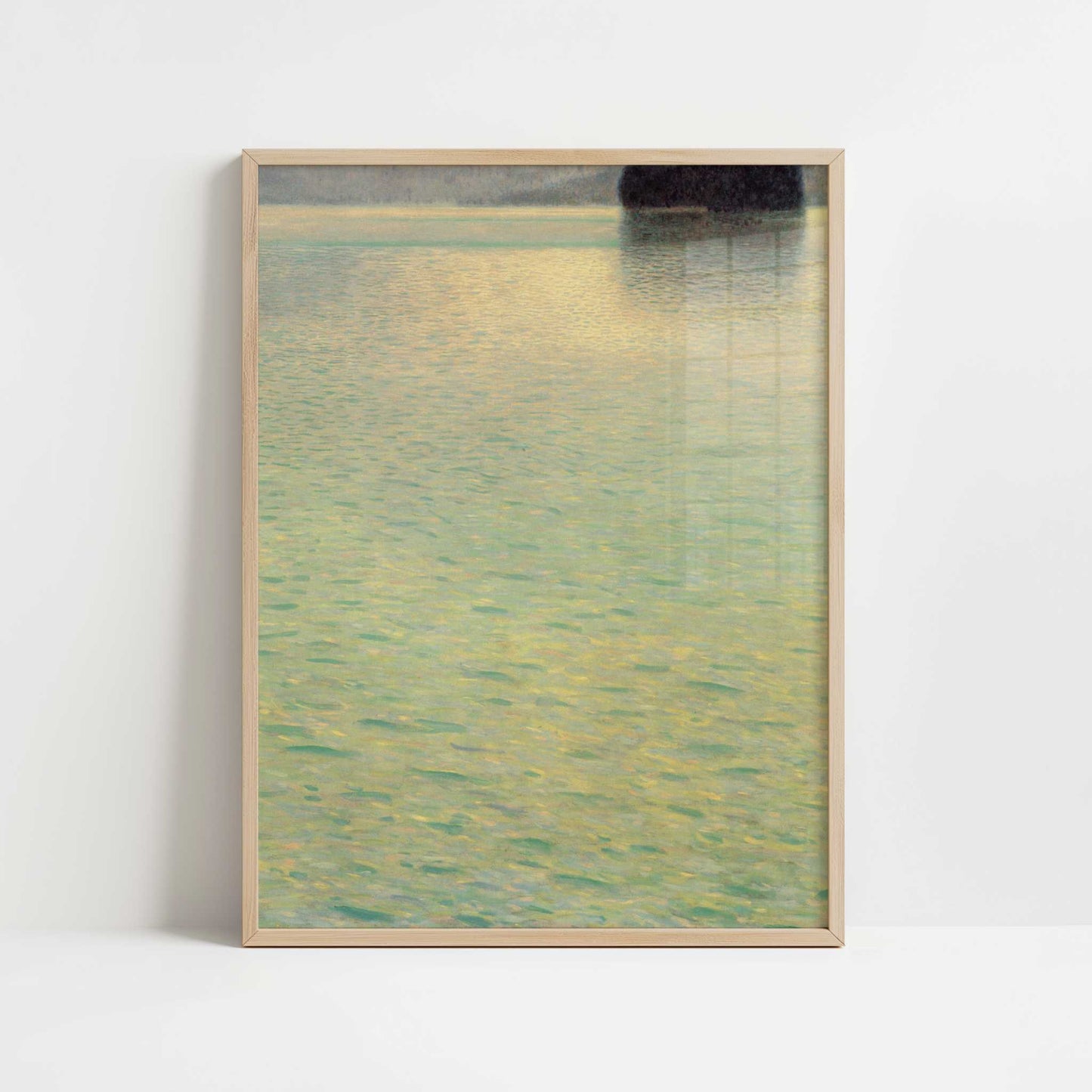 Bewegtes Wasser (c.1900) by Gustav Klimt – Art Print - Art print in oak frame