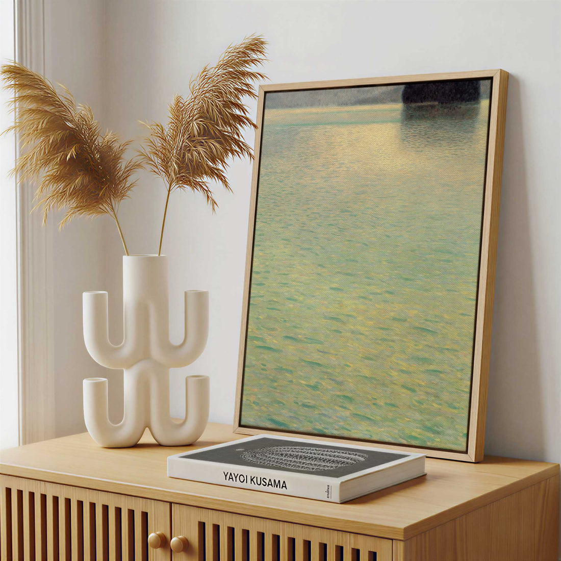 Framed Canvas - Framed canvas in a stylish interior setting