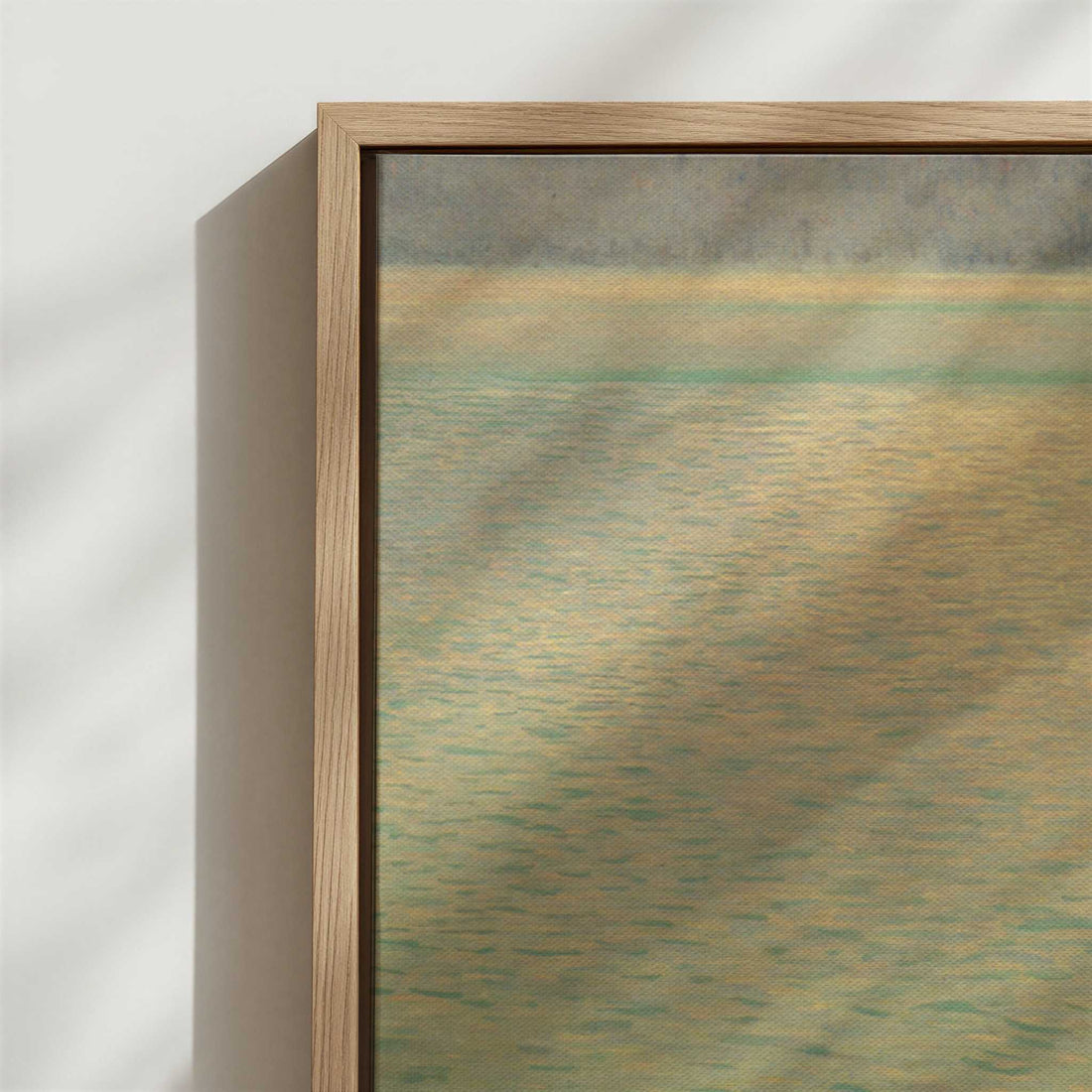 Framed Canvas - Close-up detail and texture of the framed canvas