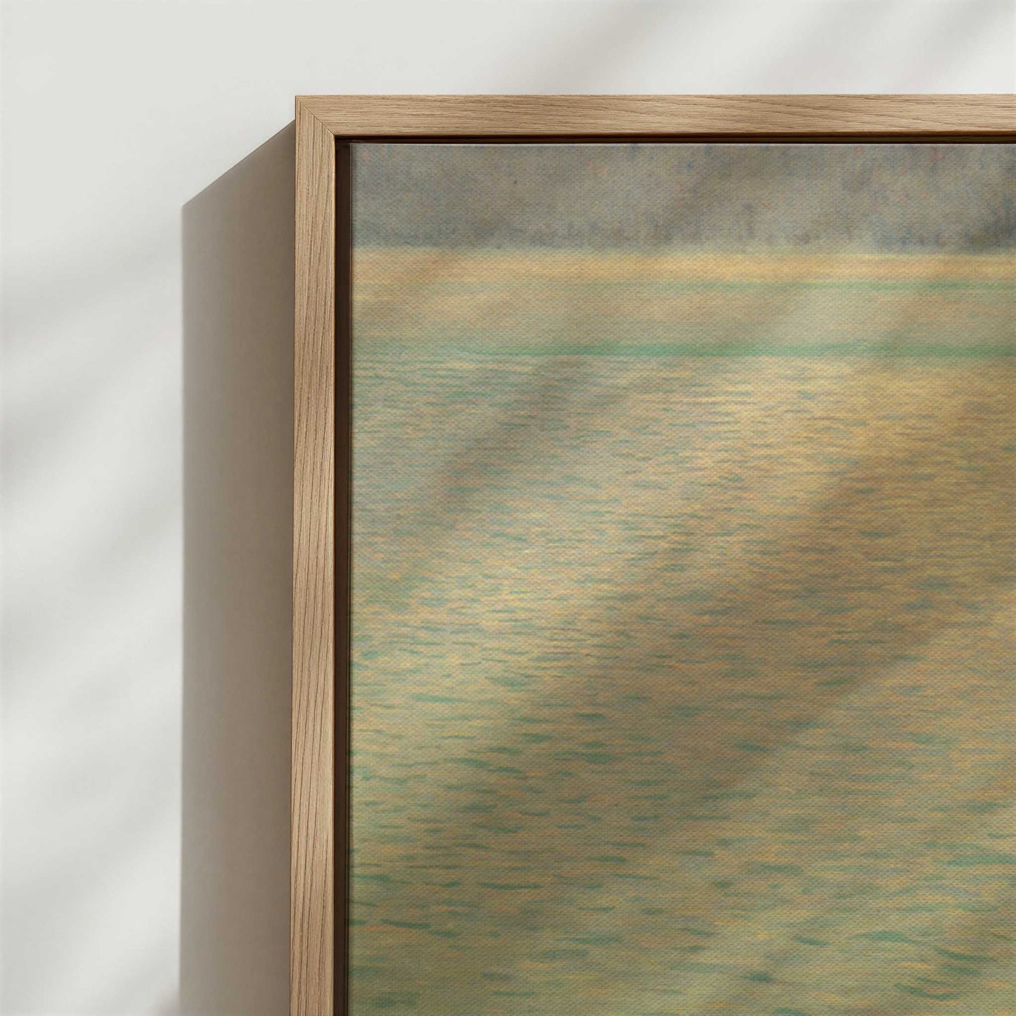 Framed Canvas - Close-up detail and texture of the framed canvas
