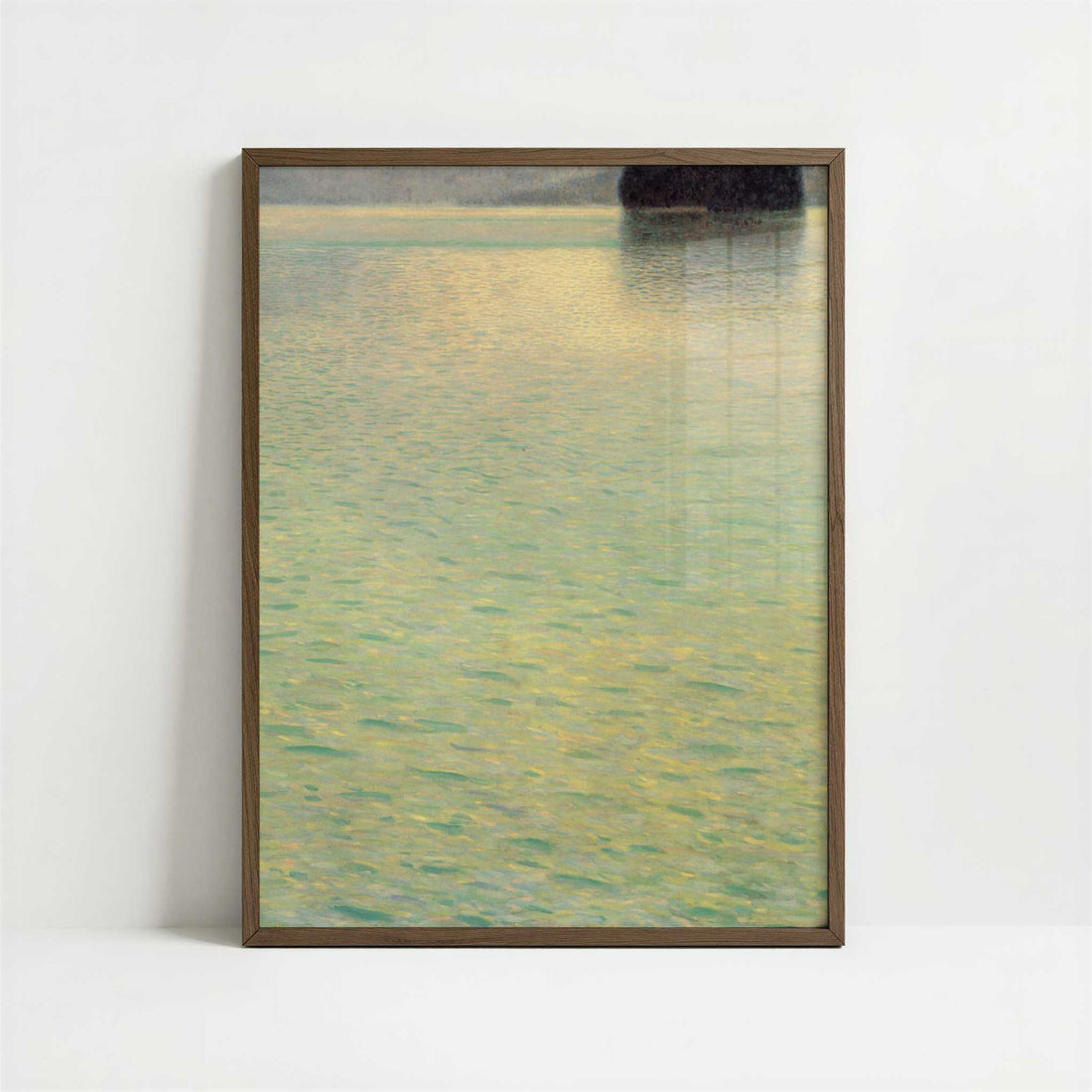 Bewegtes Wasser (c.1900) by Gustav Klimt – Art Print - Art print in dark wood frame