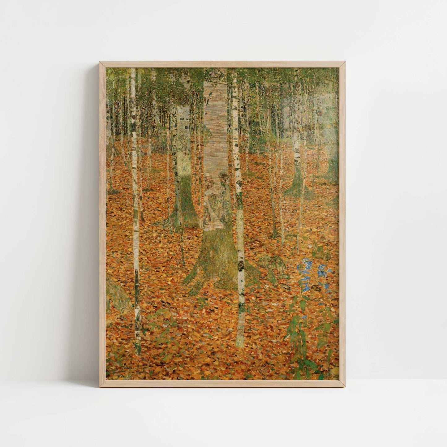 Birch Forest (1903) by Gustav Klimt – Art Print - Art print in oak frame