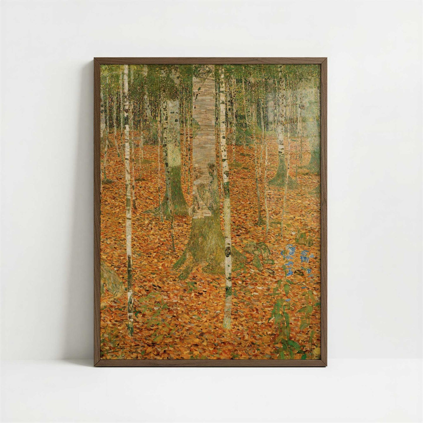Birch Forest (1903) by Gustav Klimt – Art Print - Art print in dark wood frame