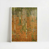 Birch Forest (1903) by Gustav Klimt – Art Print - Art print in white frame