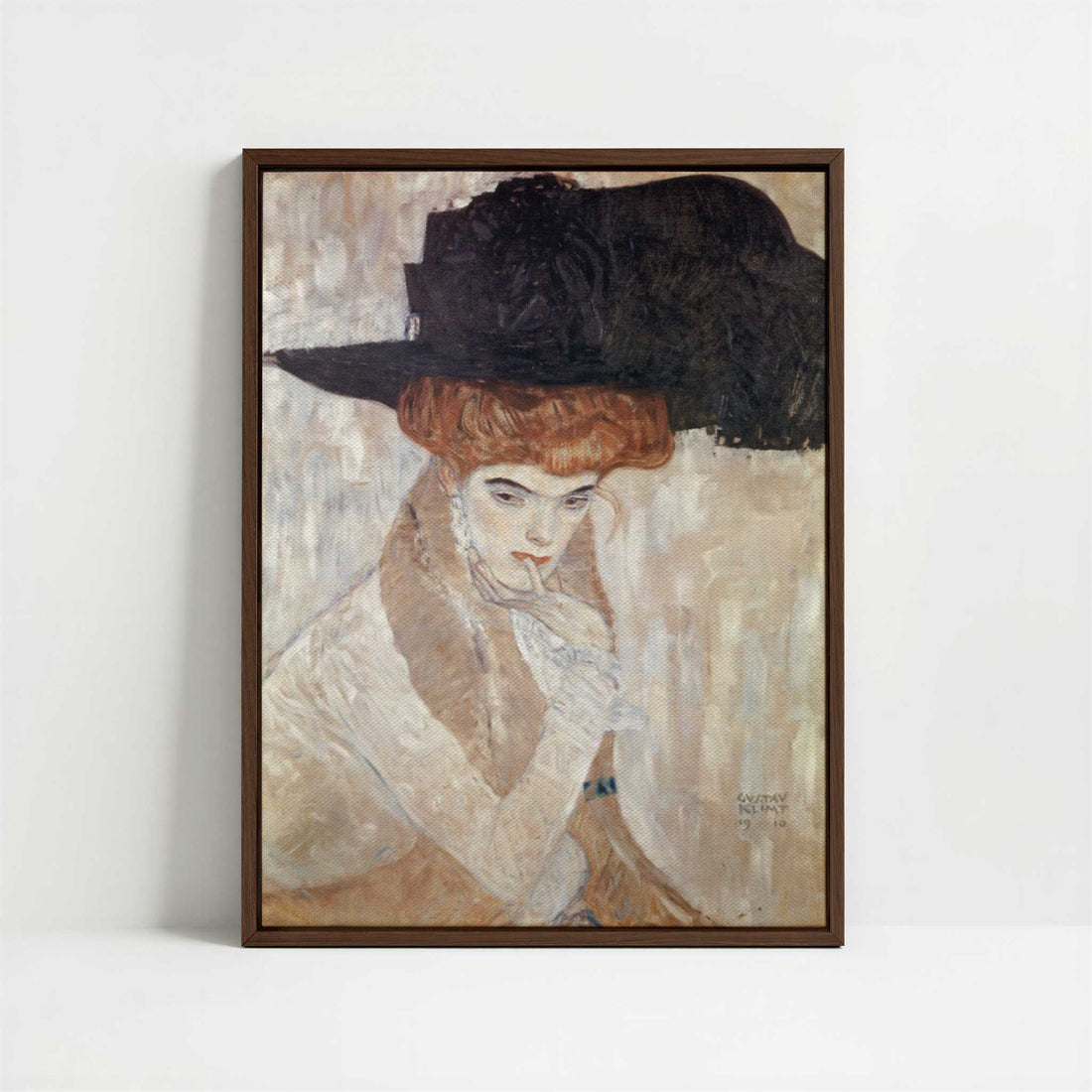 Framed Canvas - Framed canvas in dark wood color frame