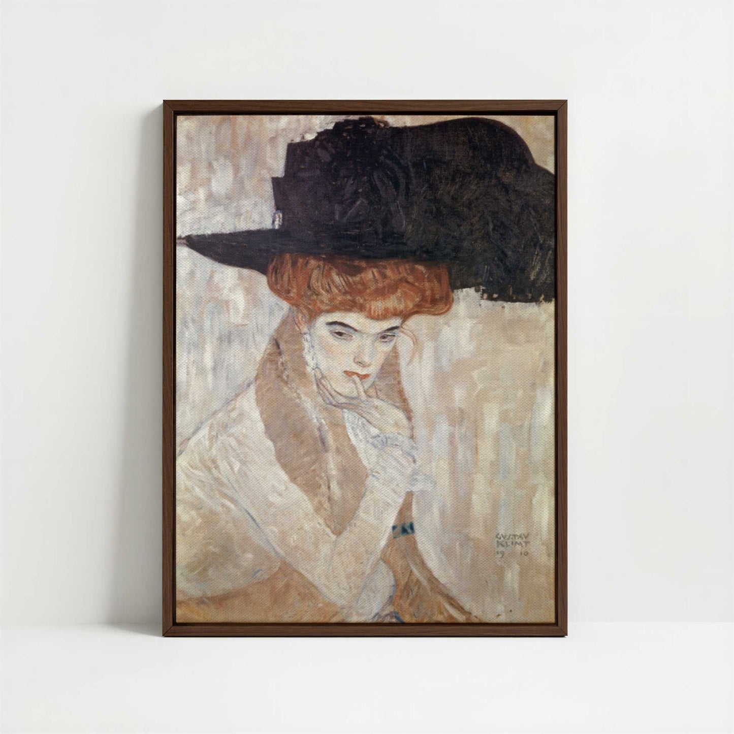 Framed Canvas - Framed canvas in dark wood color frame