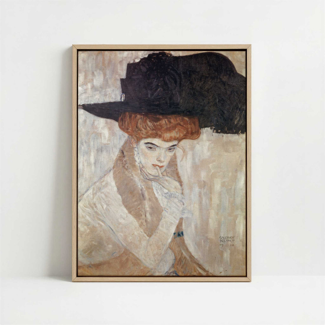 Framed Canvas - Framed canvas in oak color frame