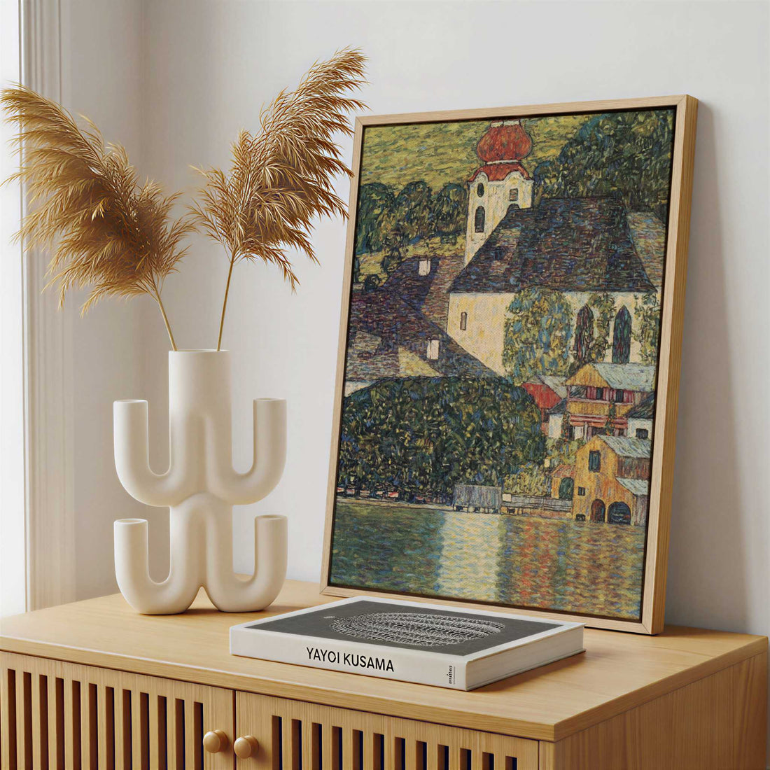 Framed Canvas - Framed canvas in a stylish interior setting